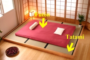 Dormitorio de una casa japonesa